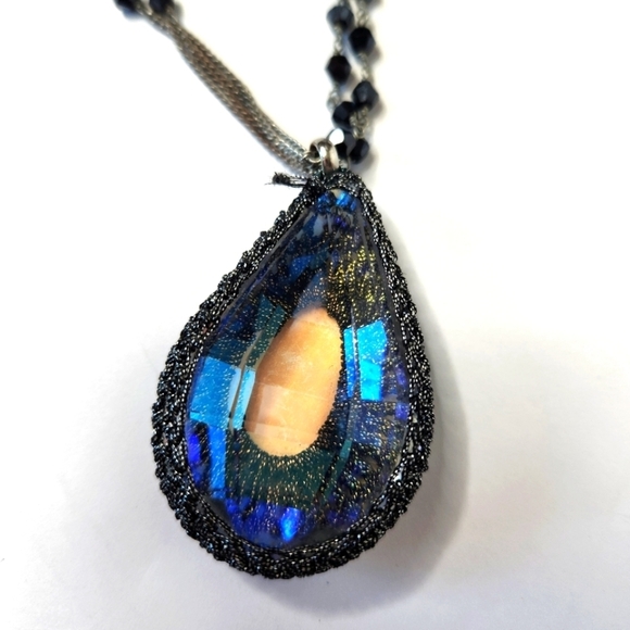 By Denis & Charles Rush Pendant Necklace Beaded - Picture 7 of 7